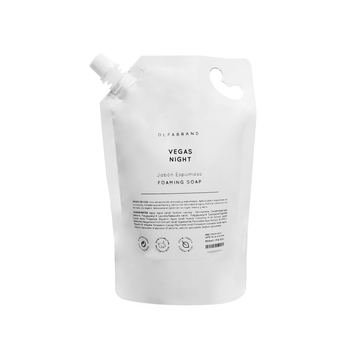 Sachet Repuesto Jabon Espumoso Vegas Night 500ml