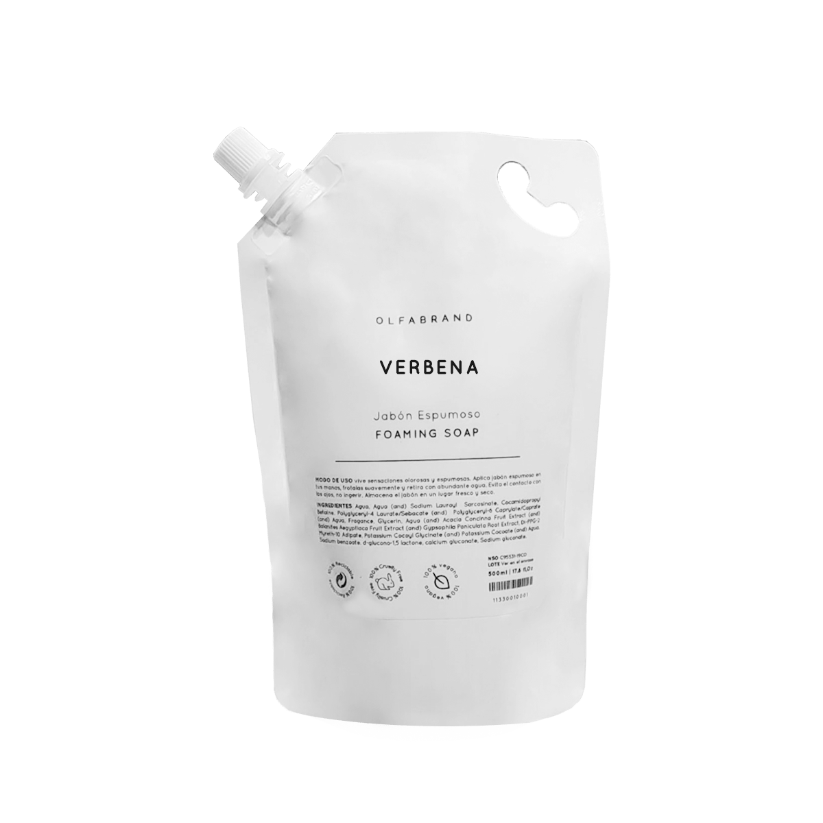 Sachet Repuesto Jabon Espumoso Verbena 500ml - Olfabrand