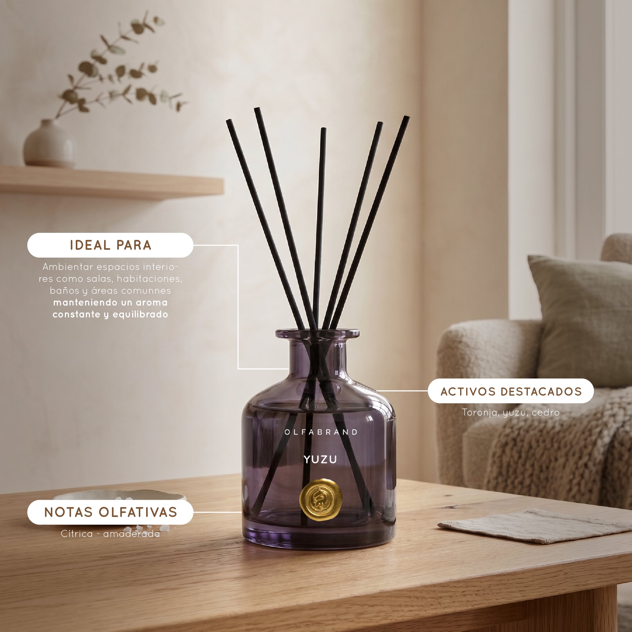 Difusor de aromas Reed Yuzu 250ml