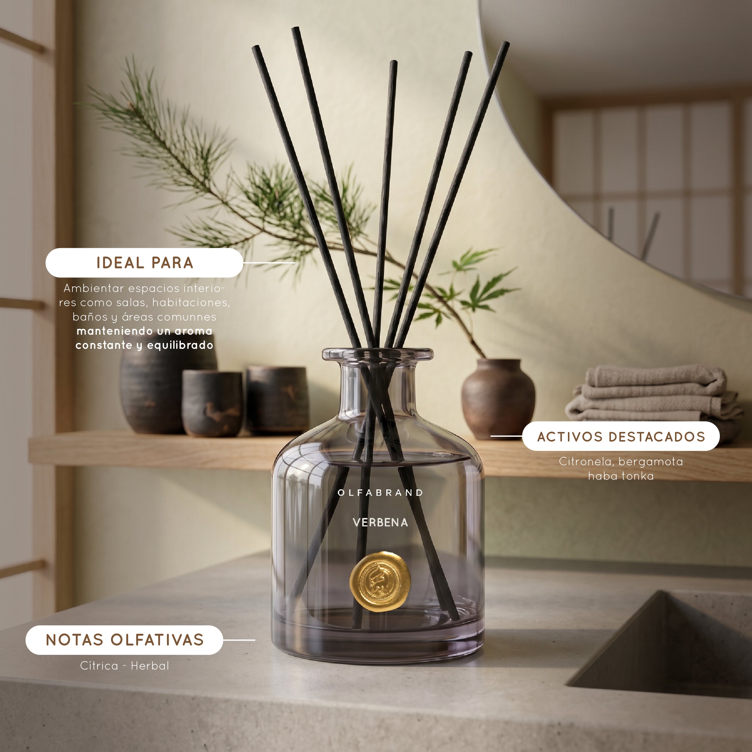 Difusor de aromas Reed Verbena 250ml