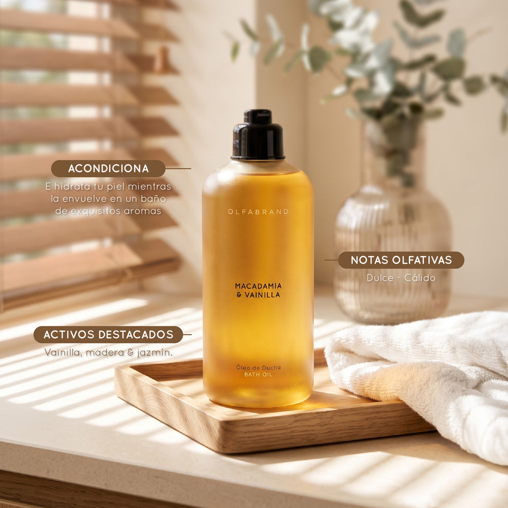 Óleo de ducha Macadamia y Vainilla 300ml