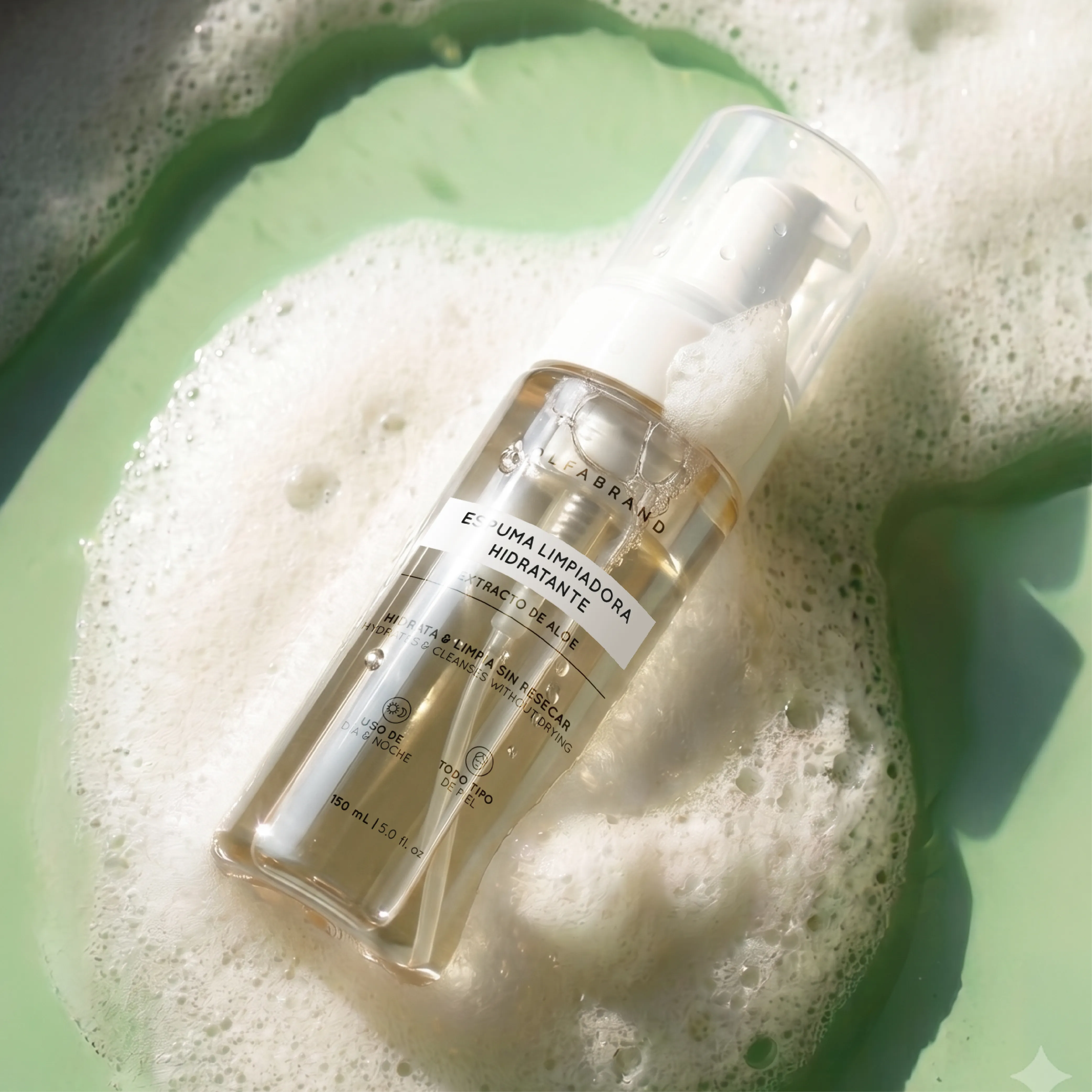 Espuma Limpiadora  Hidratante Extracto de  Aloe 150 mL