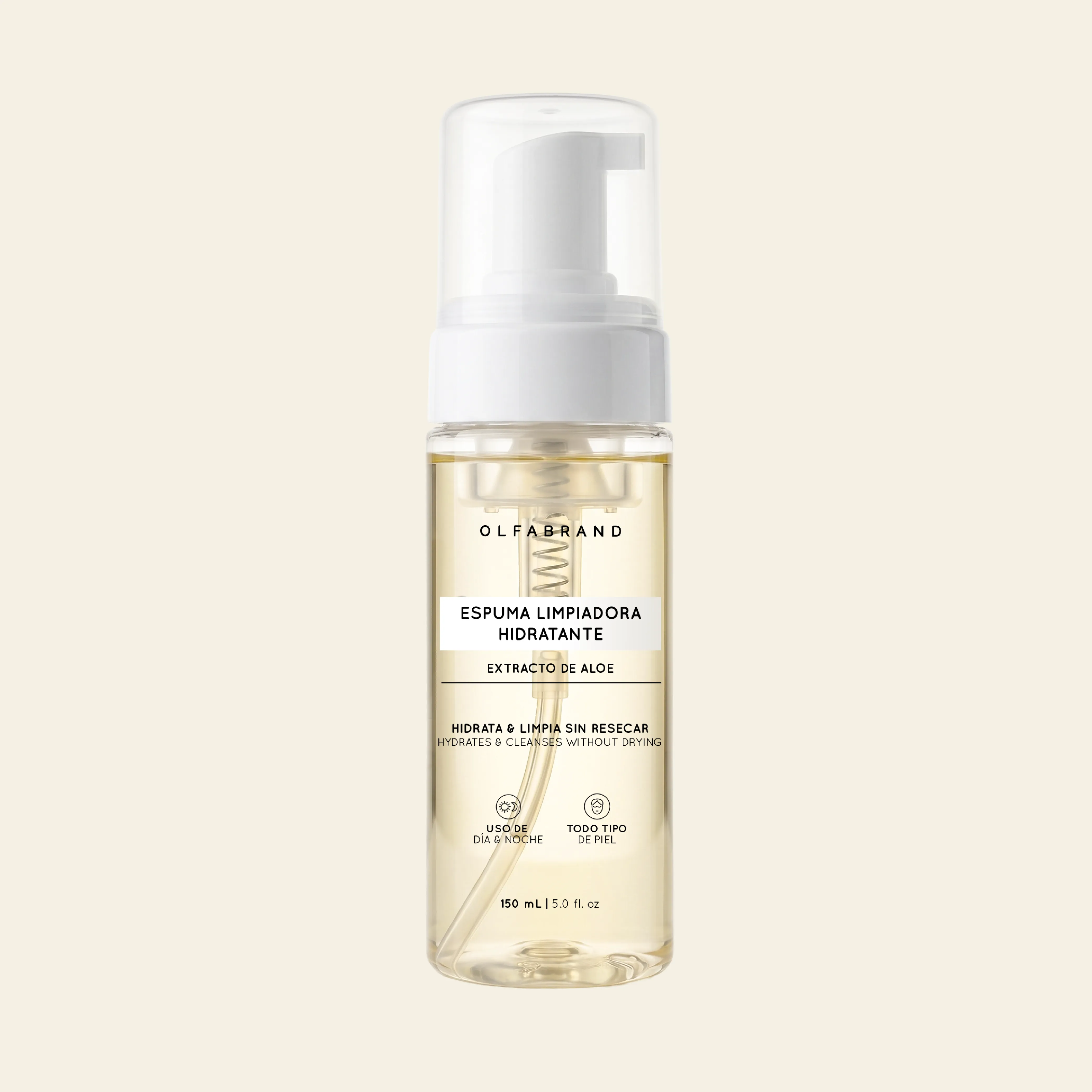 Espuma Limpiadora  Hidratante Extracto de  Aloe 150 mL