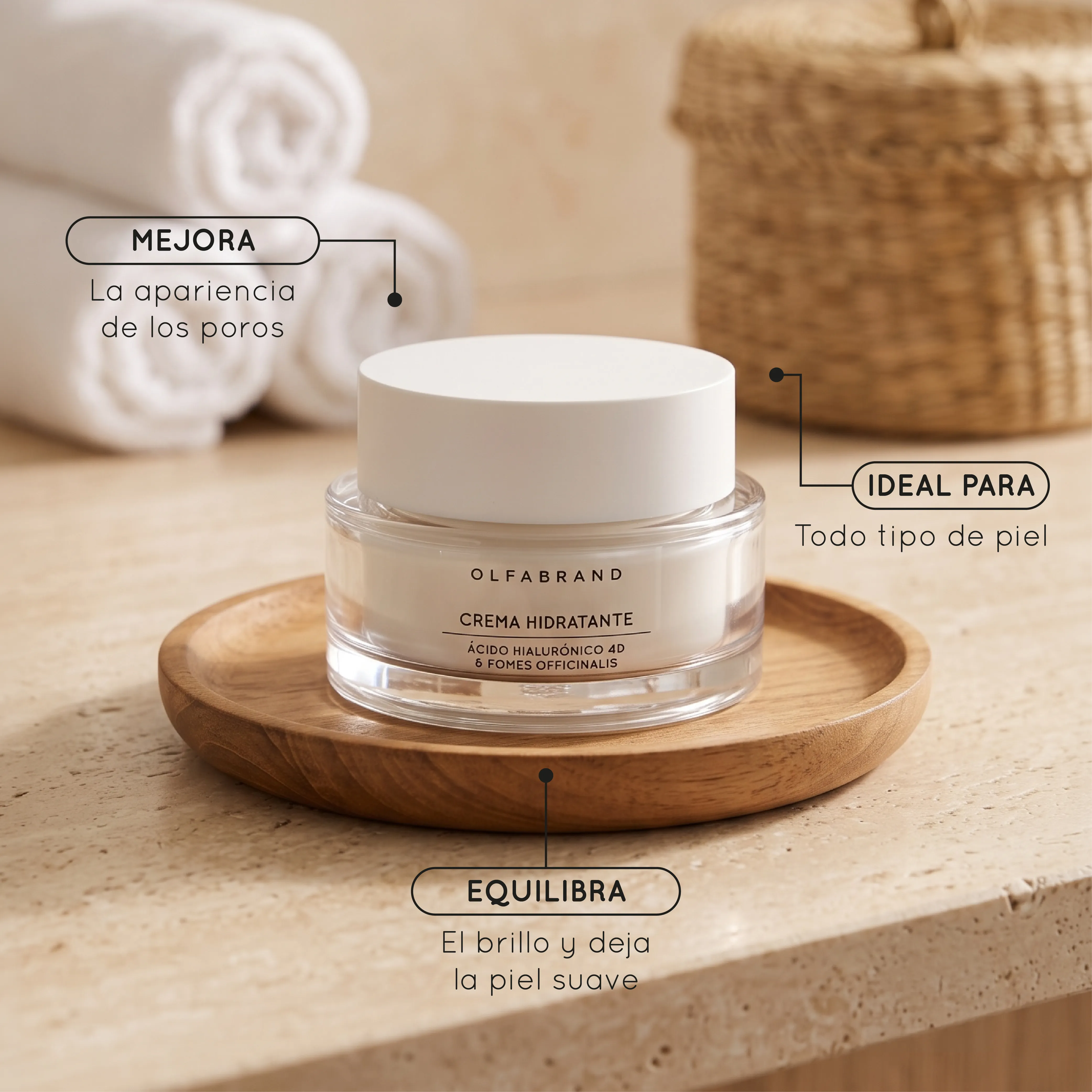 Crema Hidratante Ácido Hialurónico 4D + Fomes Officinalis 50 g