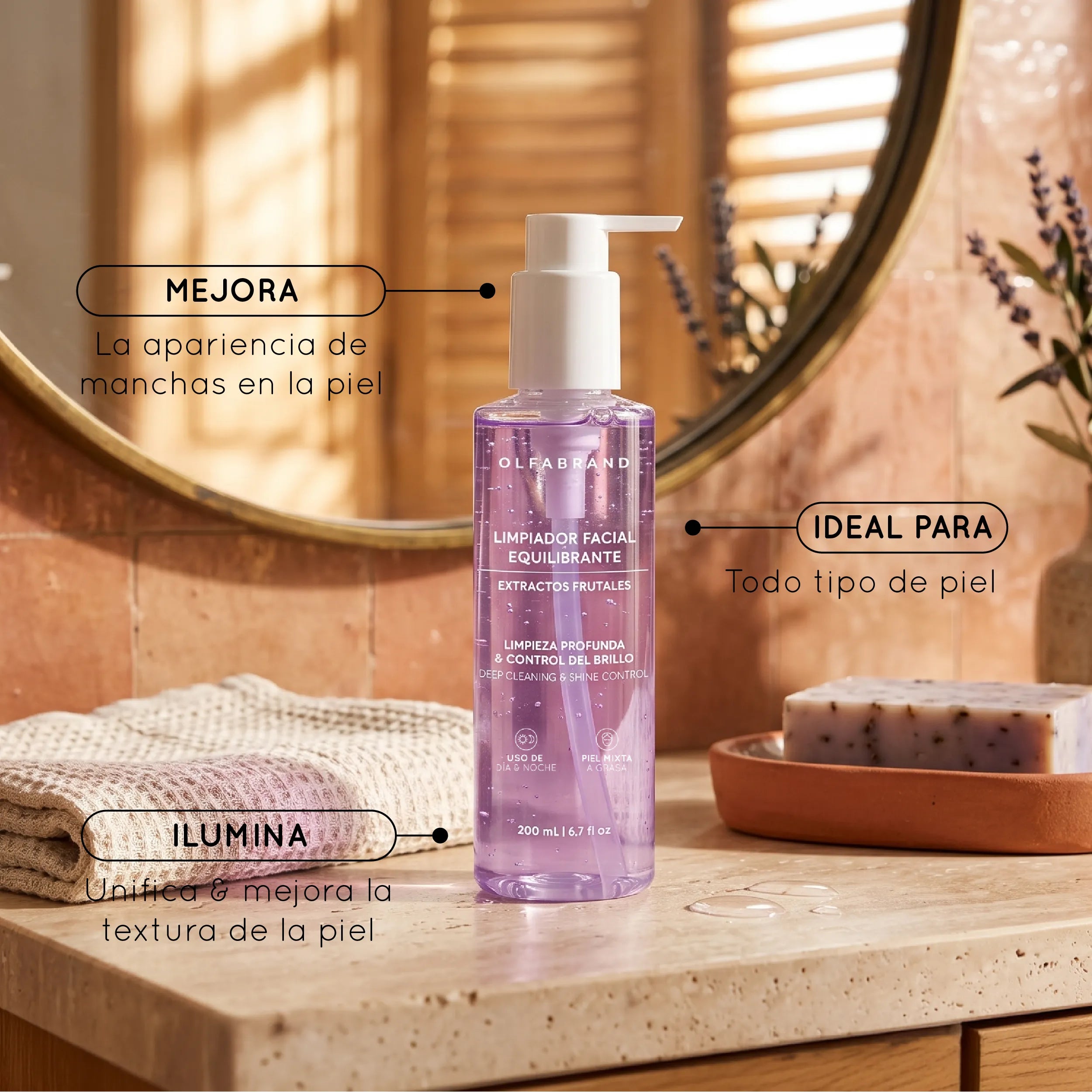 Limpiador Facial Equilibrante Extractos Frutales 200 mL