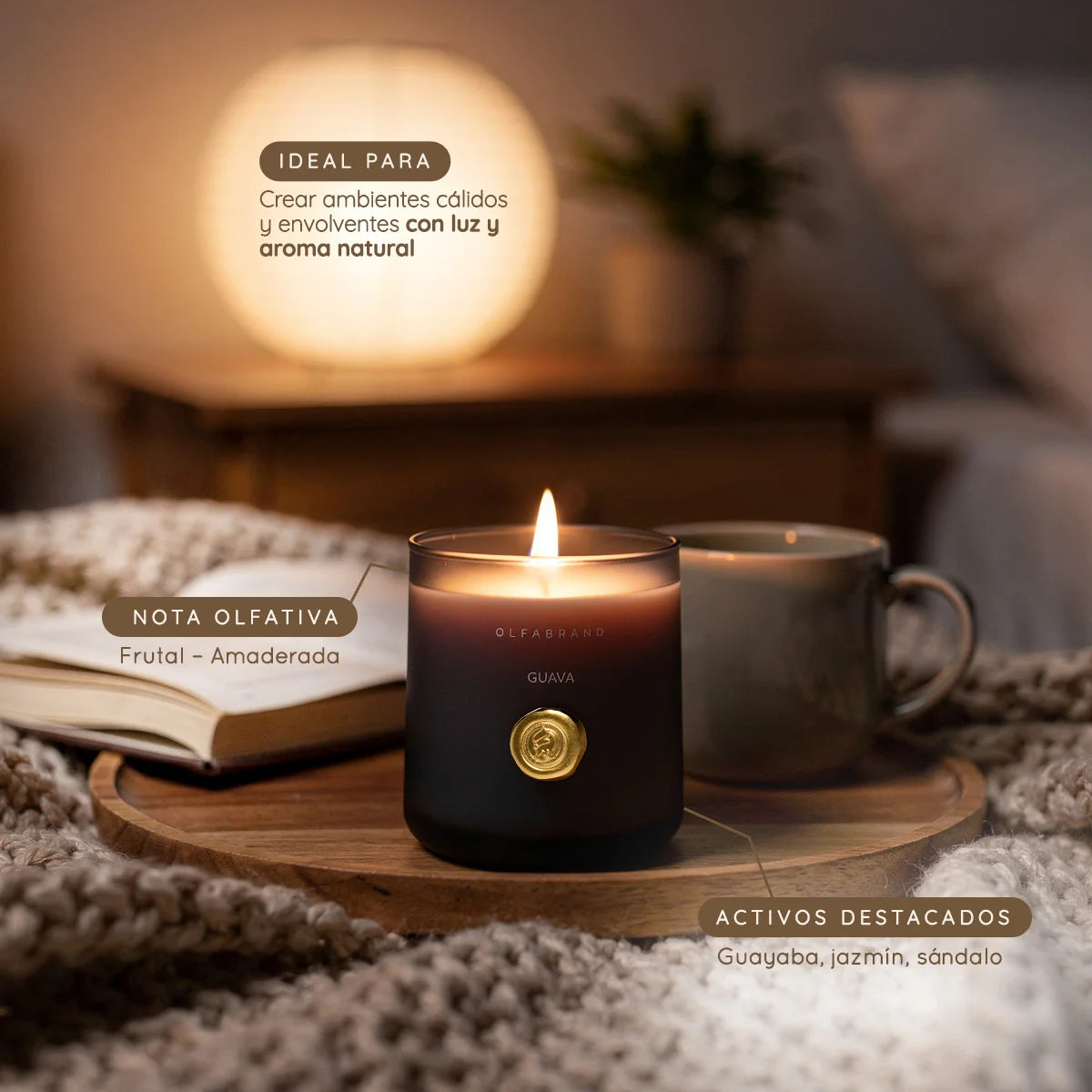 Vela Artesanal Guava 210g