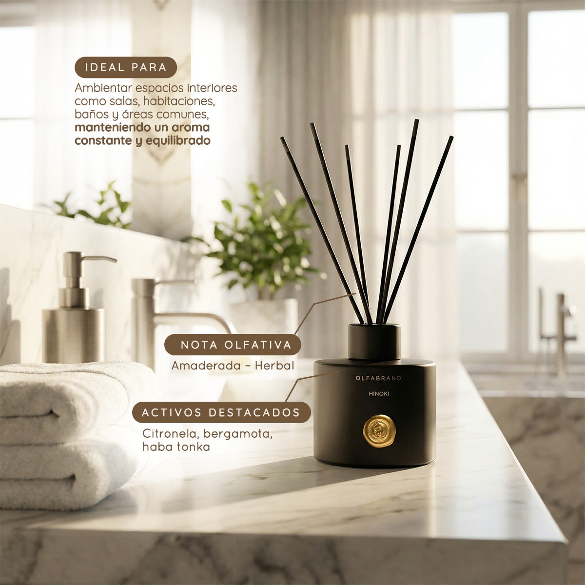 Difusor de aromas Reed Hinoki 100ml