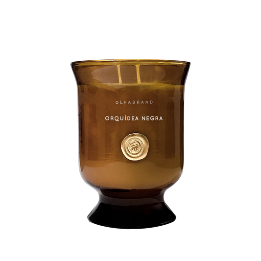 Vela Artesanal Orquidea Negra 300g