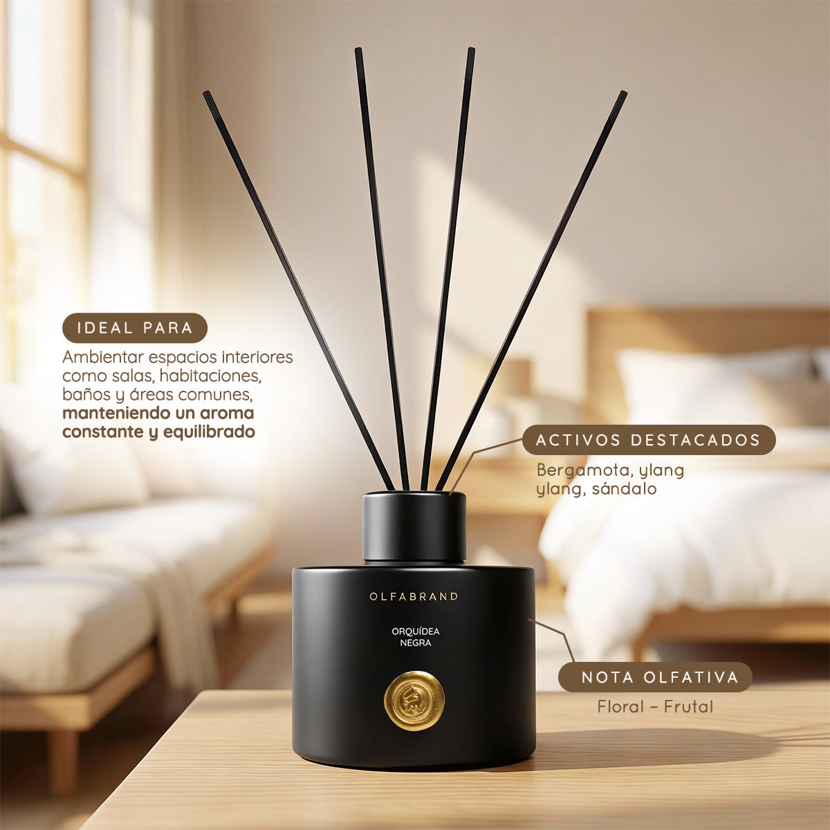 Difusor de aromas Reed Orquidea Negra 100ml