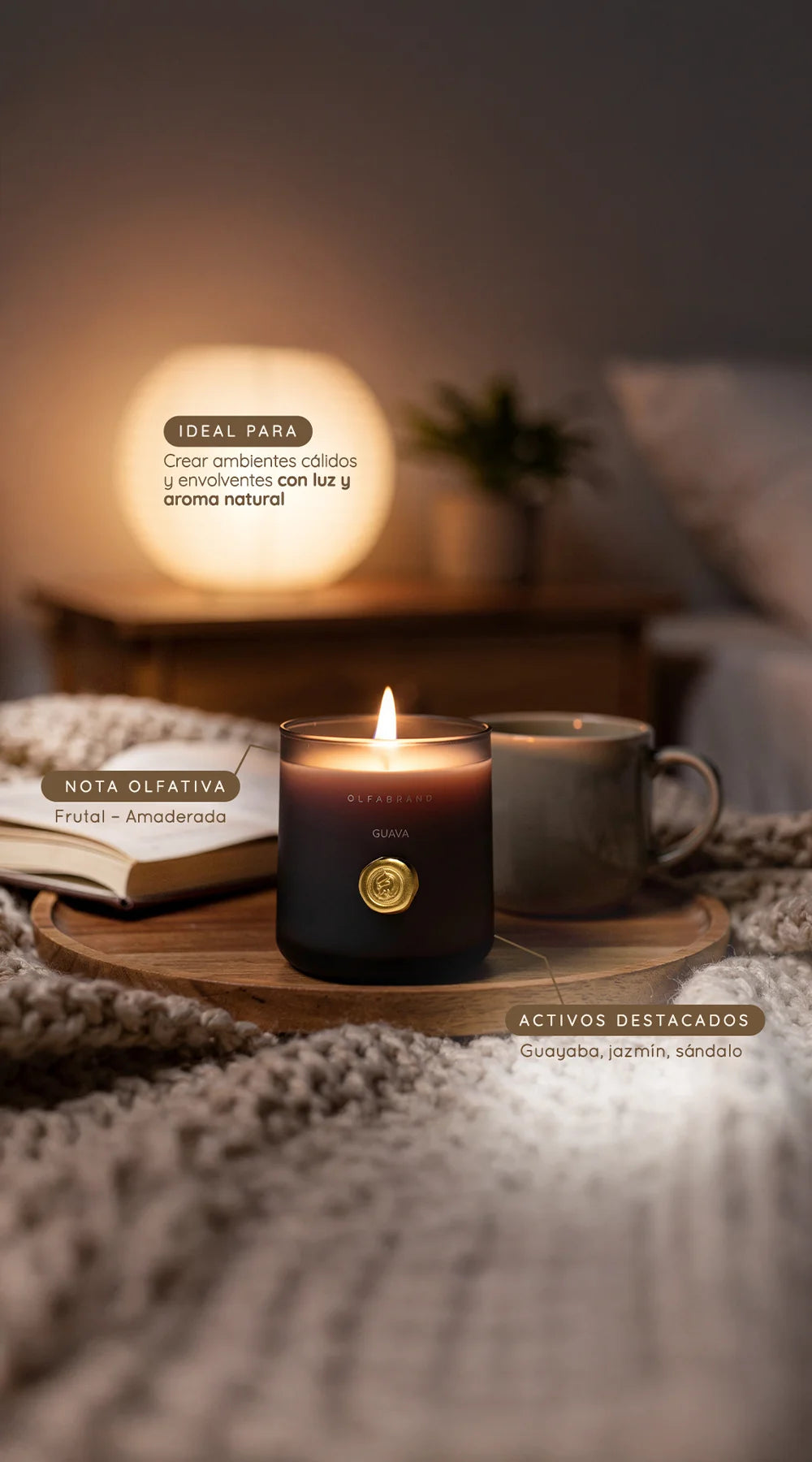 Vela Artesanal Guava 210g